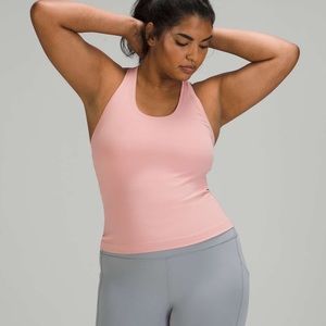 LULUEMON🍋 Pink Puff Cool Racerback Shorter Length *Nulu TANK TOP